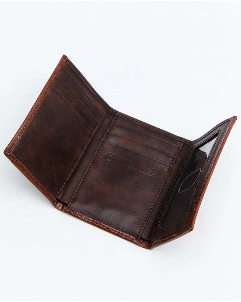 Cody James Men's Hair-On Trifold Wallet