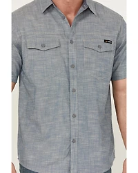Hawx Men's Chambray Short Sleeve Button-Down Stretch Work Shirt