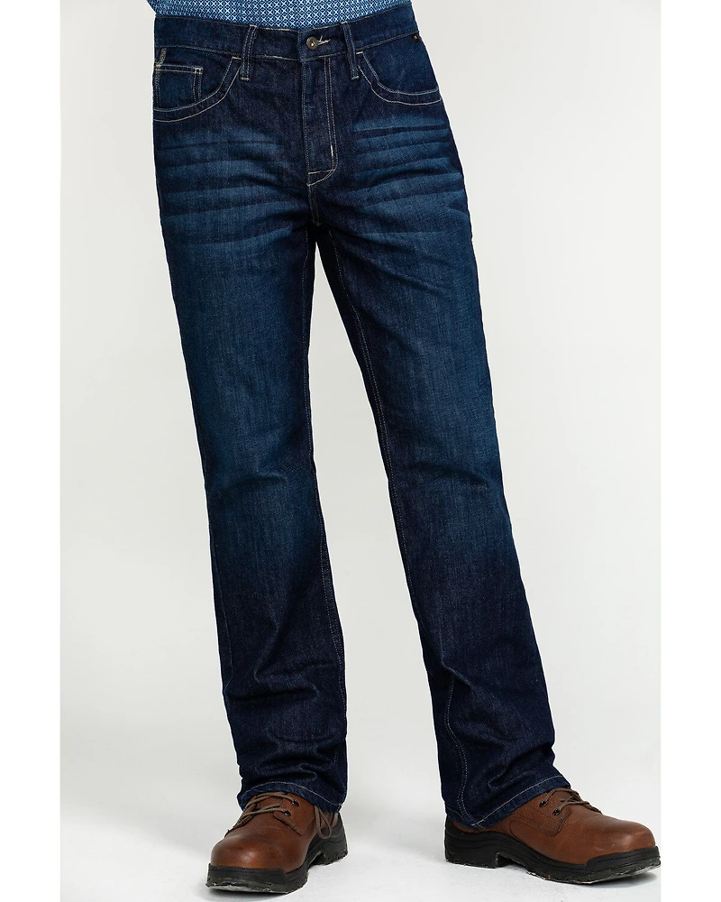 Cody James Men's FR Millikin Dark Slim Bootcut Work Jeans