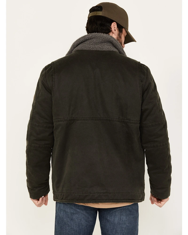 Brothers and Sons Men's Legacy Sherpa Lined Oil Button Down Jacket