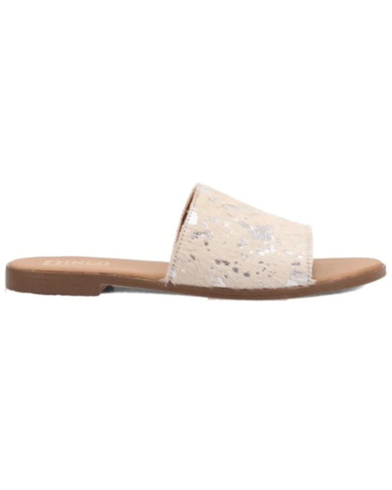 Dingo Women's Metallic Hairon Moo Sandals
