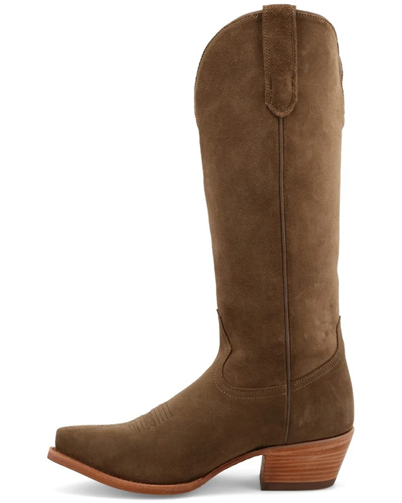 Black Star Women's Addison Suede Tall Western Boots - Snip Toe