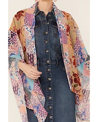LaBiz Women's Floral Short Kimono
