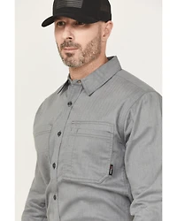 Hawx Men's FR Herringbone Long Sleeve Button-Down Work Shirt