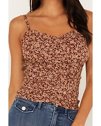 Idyllwind Women's Floral Print Smocked Cami Top