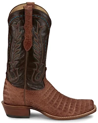Tony Lama Men's Buffed Exotic Caiman Western Boots - Broad Square Toe