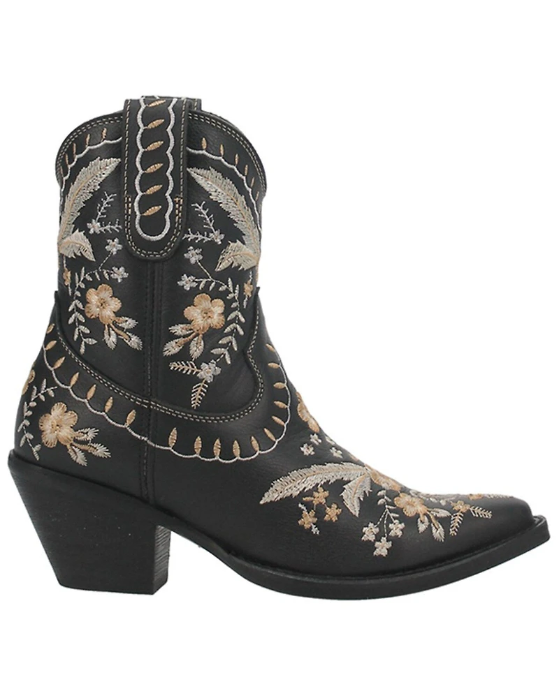Dingo Women's Primrose Embroidered Floral Western Booties - Snip Toe