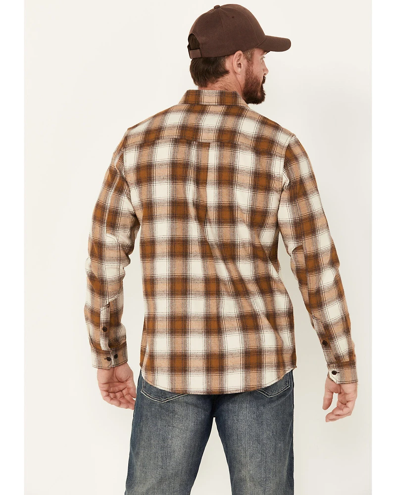 Brothers and Sons Men's Stewert Everyday Plaid Print Button Down Western Flannel Shirt