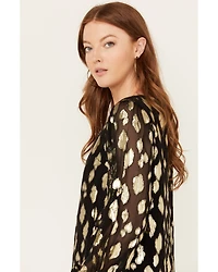En Creme Women's Long Sleeve Mini Dress
