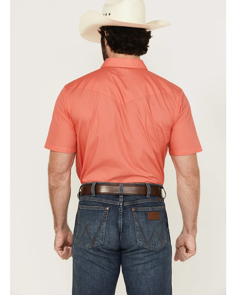 Gibson Trading Co Men's White Water Solid Short Sleeve Snap Stretch Western Shirt