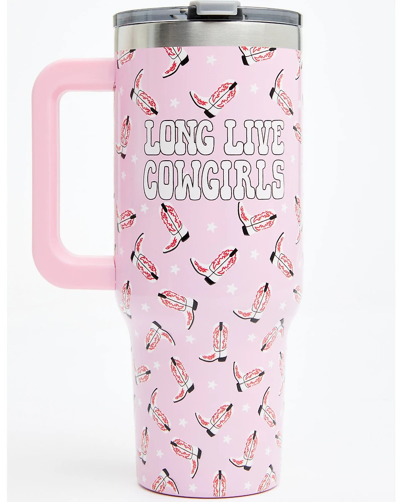 Boot Barn 40oz Long Live Cowgirls Tumbler With Handle