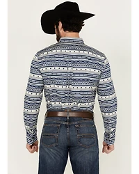 Cody James Men's Falcon Southwestern Striped Print Long Sleeve Button-Down Stretch Western Shirt
