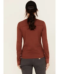 Lucky Brand Workwear Women's Ribbed Trim Long Sleeve Shirt