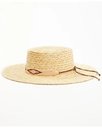 Nikki Beach Women's Southwestern Cobra Straw Western Fashion Hat