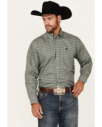 Cinch Men's Circle Geo Print Long Sleeve Button-Down Western Shirt