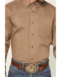 Cody James Men's Big Deal Geo Print Long Sleeve Button-Down Stretch Western Shirt