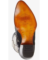 Corral Women's Black Overlay & Studs Western Boots - Round Toe