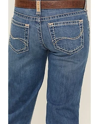 Ariat Girls' Medium Wash Bootcut Stretch Denim Jeans