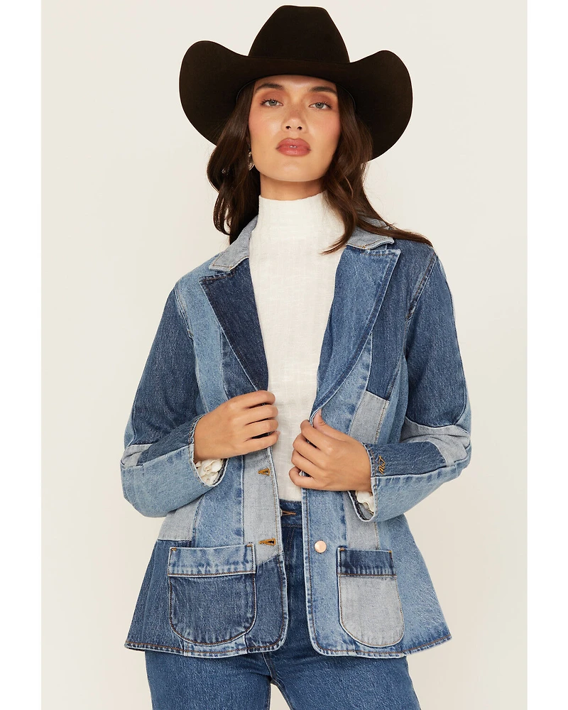 Wrangler x Lainey Wilson Women's Patchwork Denim Blazer