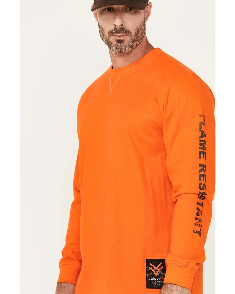 Hawx Men's FR Work American Long Sleeve Graphic T-Shirt