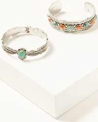 Shyanne Women's Antique Silver Bracelet Set