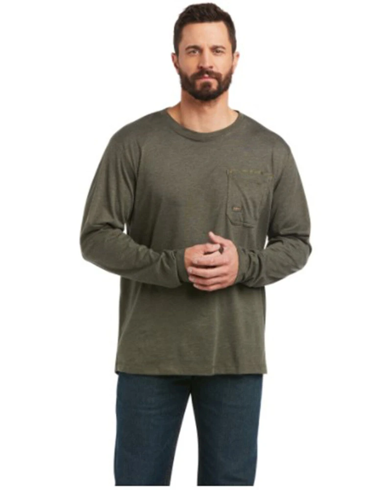 Ariat Men's Rebar Workman American Flag Graphic Work Shirt