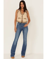 Idyllwind Women's Embroidered Floral Suede Vest
