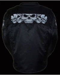 Milwaukee Leather Men's Reflective Skulls Textile Jacket - Big - 4X
