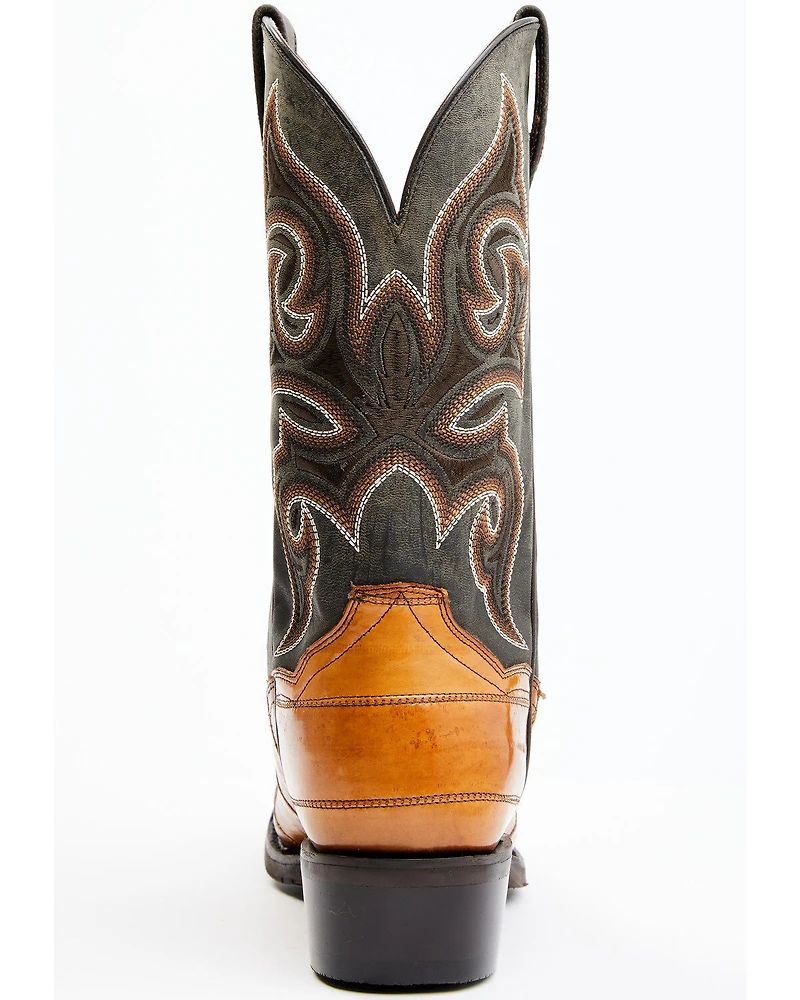 Dan Post Men's Camel Eel Exotic Western Boots - Square Toe