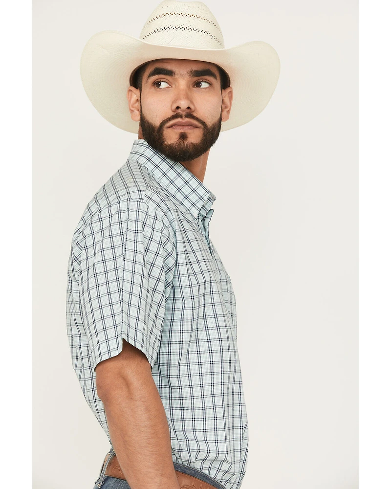 Cinch Men's Plaid Print Short Sleeve Button-Down Western Shirt