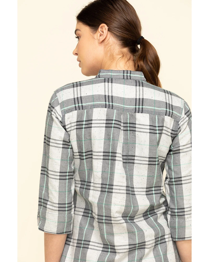 Carhartt Women's Twilight Relaxed 3/4 Sleeve Plaid Shirt