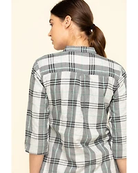 Carhartt Women's Twilight Relaxed 3/4 Sleeve Plaid Shirt