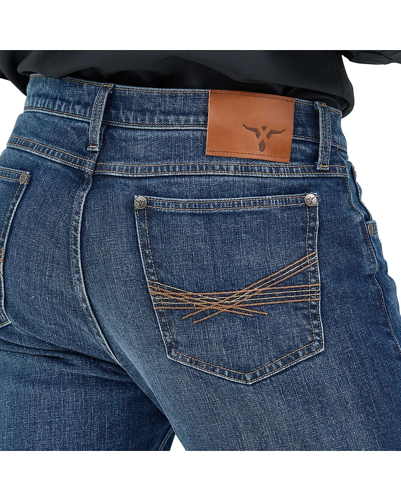 Wrangler 20X Men's 44MWX Pepperstone Dark Wash Slim Straight Stretch Denim Jeans