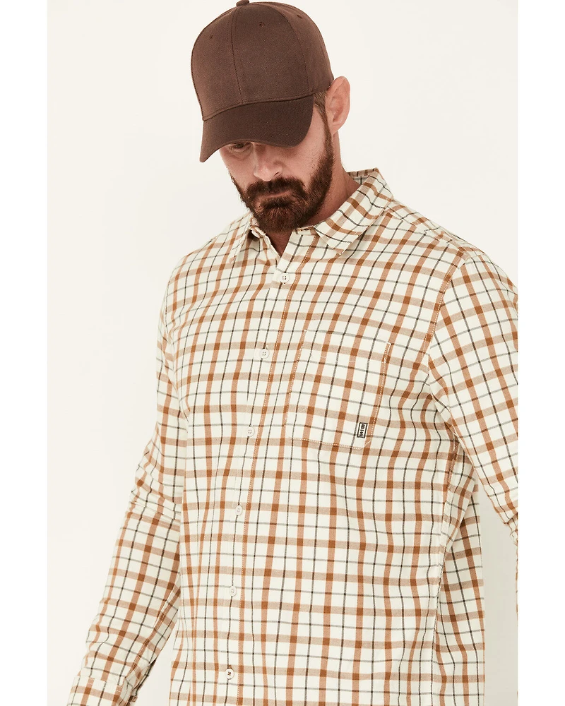 Brothers and Sons Men's Archer Plaid Print Long Sleeve Button Down Shirt