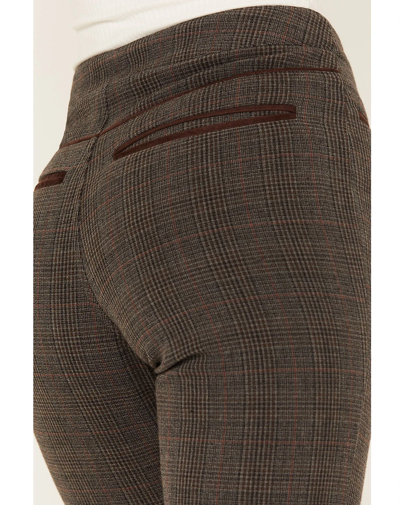 Shyanne Women's Plaid Print Flare Pants