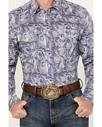 Wrangler 20X Men's Paisley Print Long Sleeve Pearl Snap Stretch Western Shirt