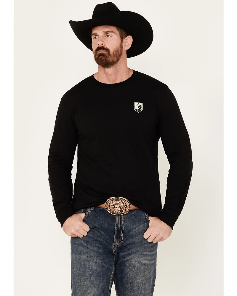 RANK 45® Men's Bedford American Flag Long Sleeve Graphic T-Shirt