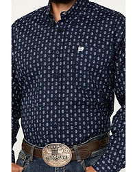 Cinch Men's Geo Print Long Sleeve Button-Down Western Shirt