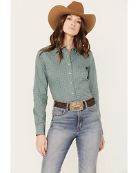 Cinch Women's Geo Print Long Sleeve Button Down Western Shirt