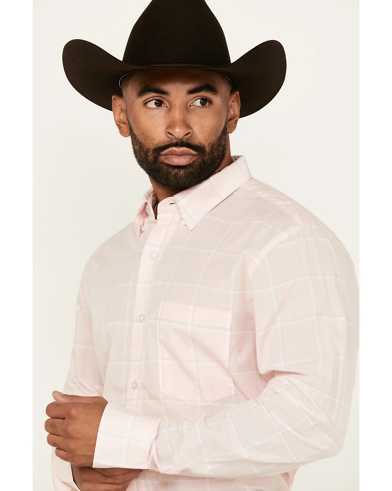 Wrangler X Cody Johnson Men's Checkered Print Long Sleeve Button-Down Western Shirt