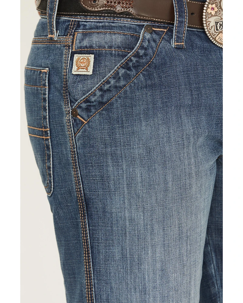 Cinch Men's Grant Medium Wash Relaxed Bootcut Rigid Utility Denim Jeans