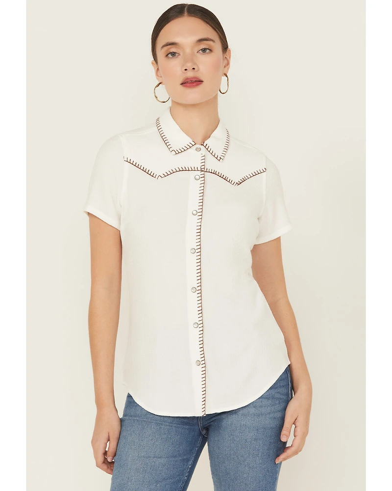 Idyllwind Women's Featherlight Short Sleeve Snap Stretch Western Shirt