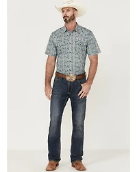 Cody James Men's Vista Paisley Print Short Sleeve Snap Western Shirt