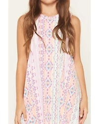 Wrangler Girls' Southwestern Print Sleeveless Dress