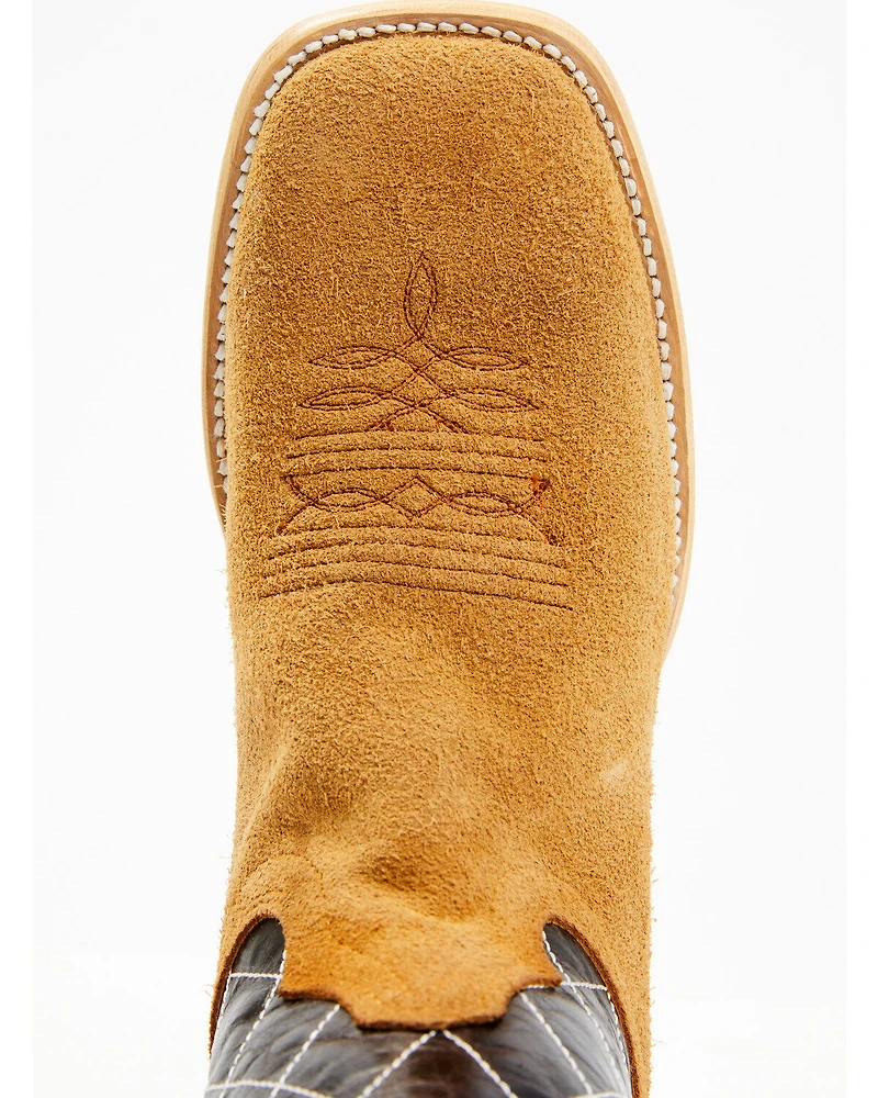 Hondo Boots Men's Roughout Western - Broad Square Toe