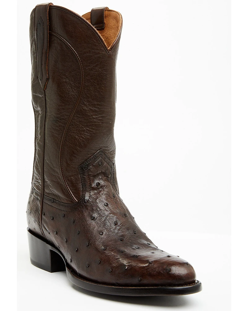 Cody James Black 1978® Men's Chapman Exotic Full-Quill Ostrich Western Boots - Round Toe