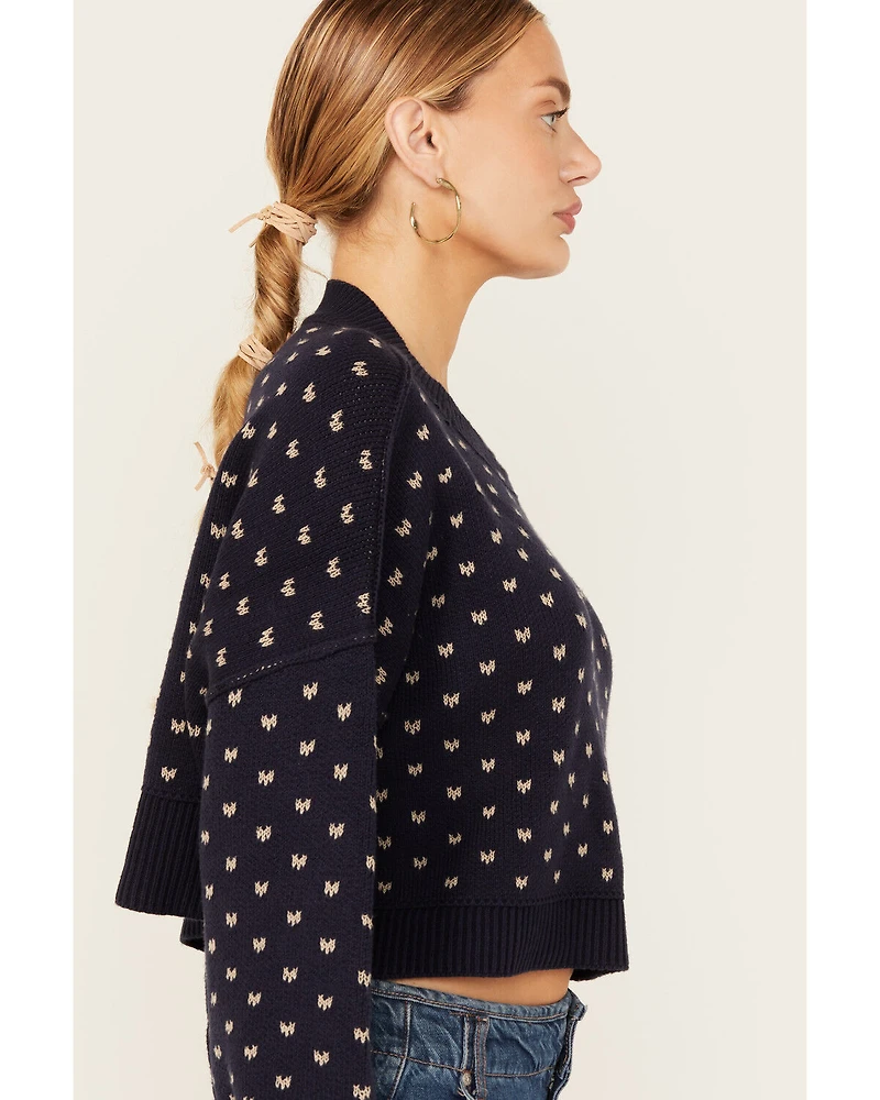 Free People Women's Easy Street Solid Cropped Sweater