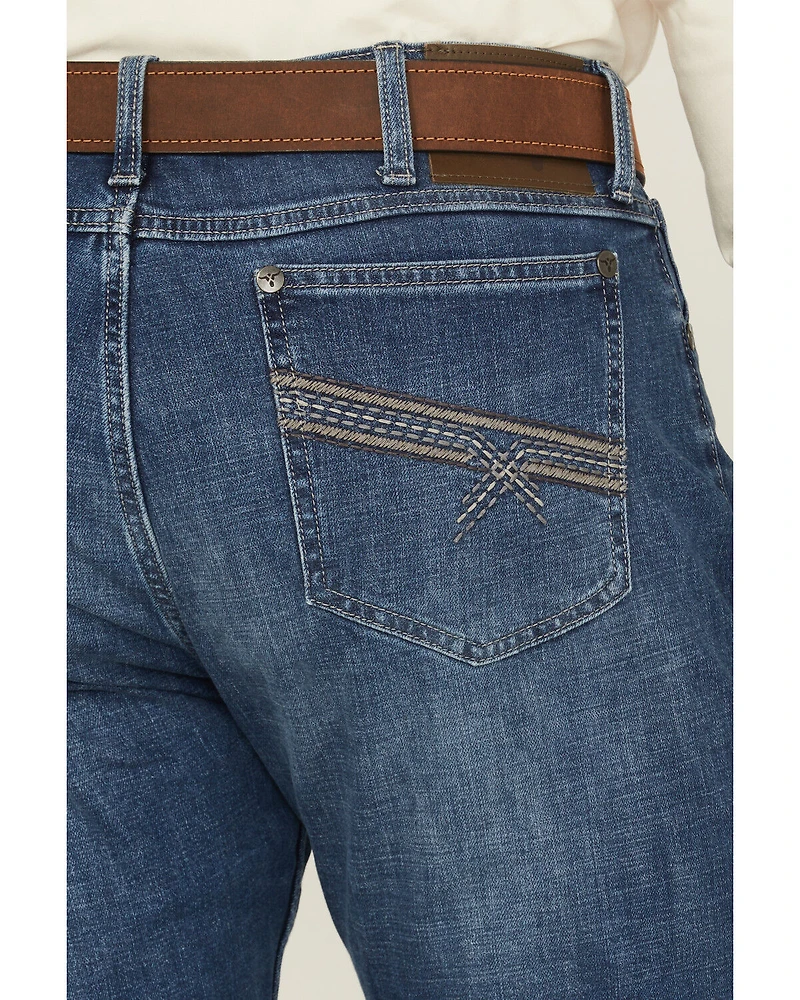 Wrangler 20X Men's Beckner 42 Medium Wash Slim Bootcut Stretch Denim Jeans