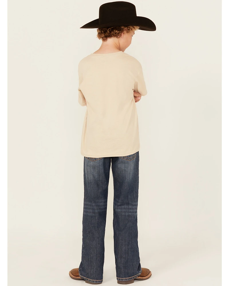 Cody James Boys' Wolfstooth Relaxed Bootcut Stretch Denim Jeans