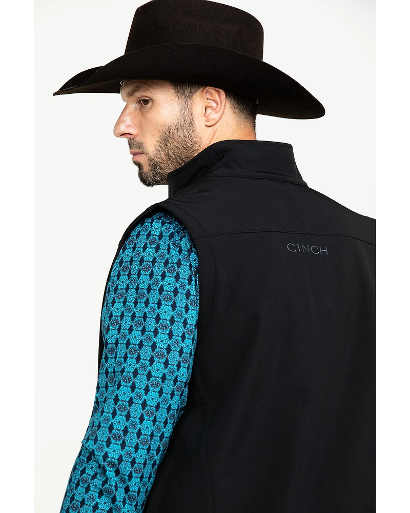 Cinch Men's Solid Bonded Softshell Zip Vest